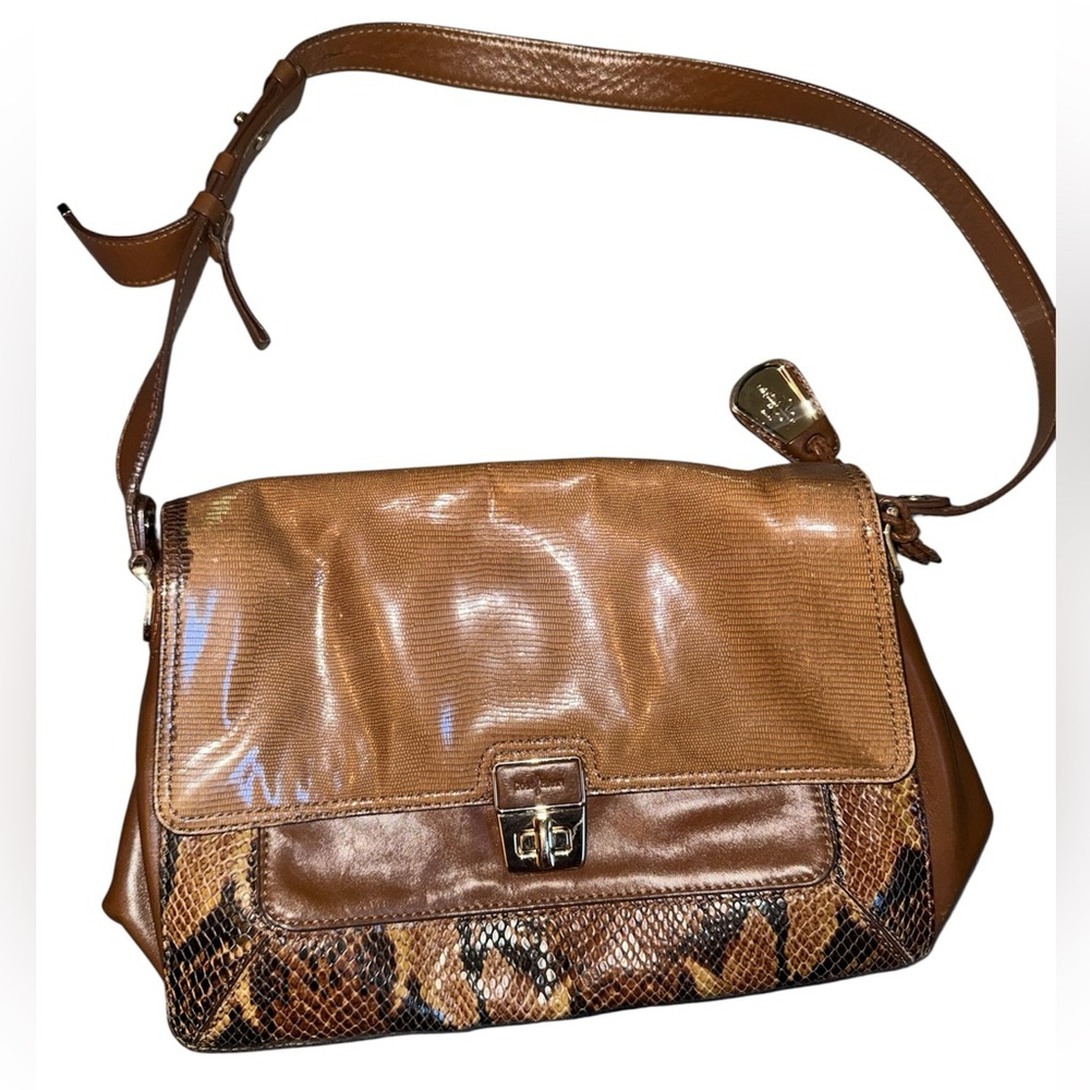 Cole Haan leather/ snake skin purse